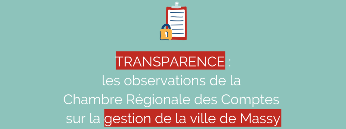 Transparence : les observations de la Chambre Régionale des Comptes sur la gestion de la ville de Massy
