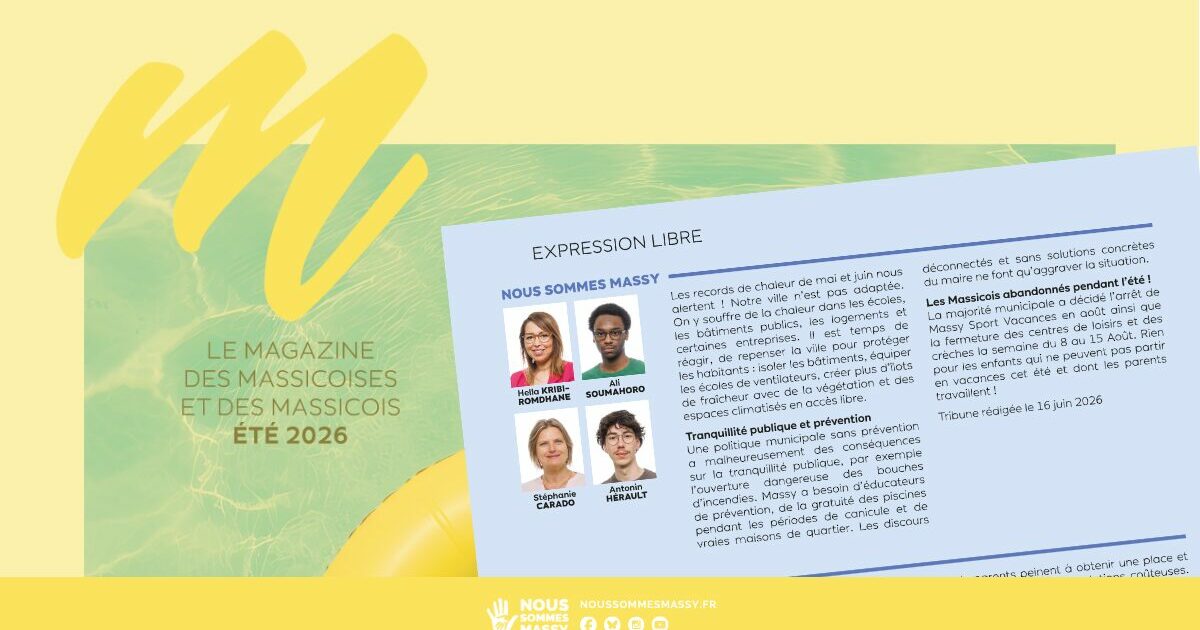Tribune des élu·es dans « M le magazine » – Été 2026