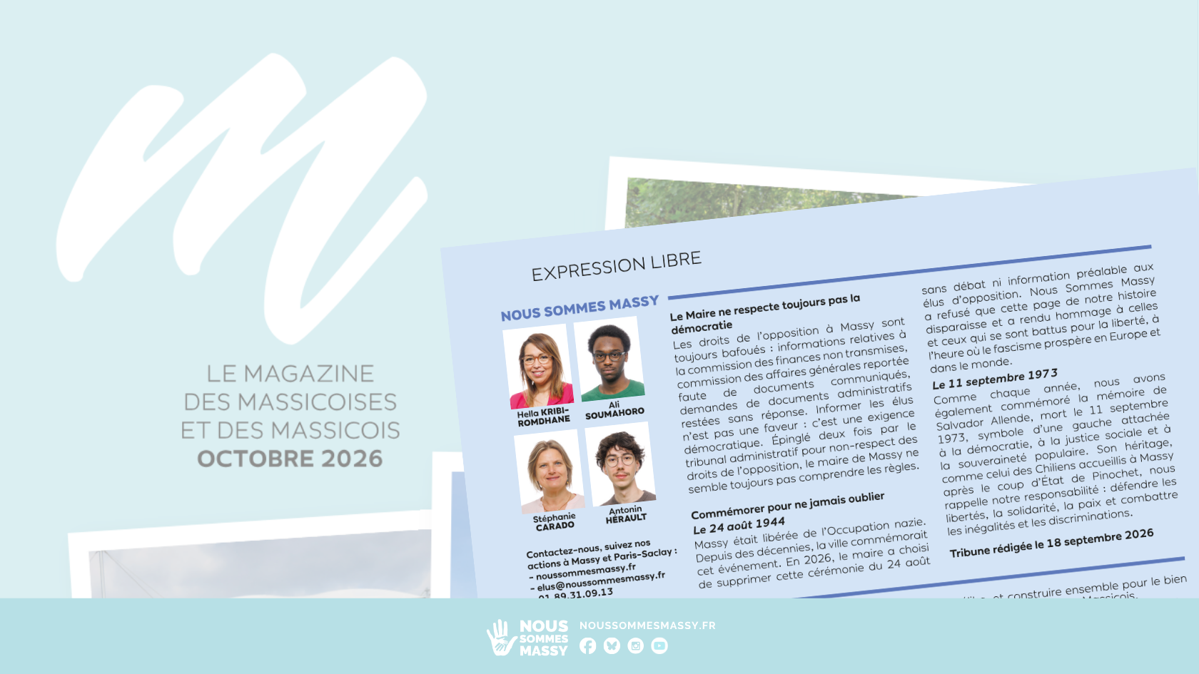 Tribune des élu·es dans « M le magazine » – Octobre 2026
