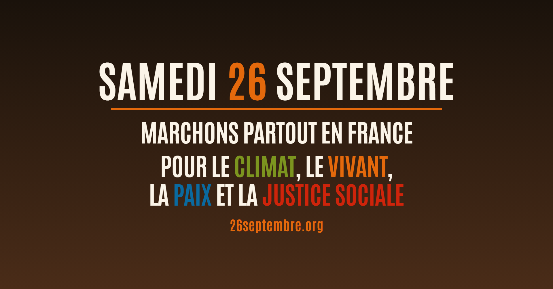 Marchons partout en France pour le climat, le vivant, la paix et la justice sociale