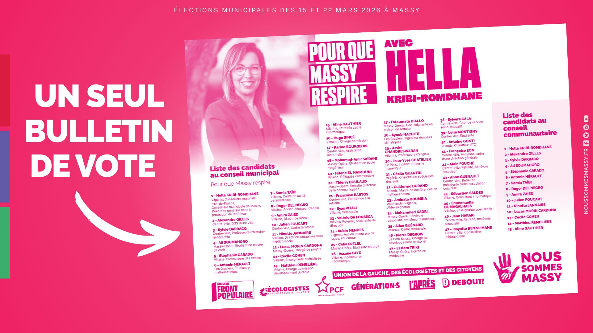 Dimanche 15 mars, un seul vote utile !