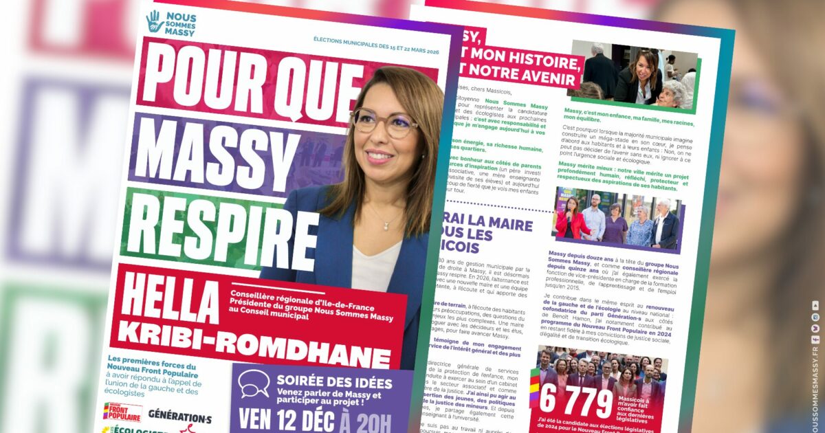 Pour que Massy respire avec Hella KRIBI-ROMDHANE