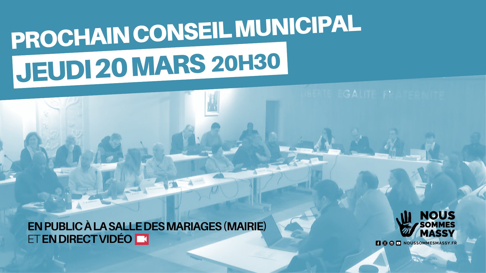Conseil municipal du 20 mars 2025 – Ordre du jour / En direct vidéo